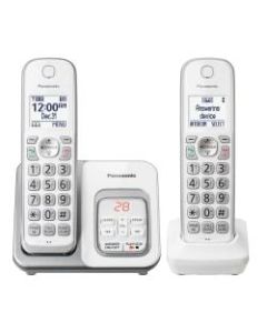 Panasonic Cordless Phone System With Answering Machine, White, KX-TGD432W