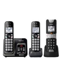 Panasonic L2C DECT 6.0 Plus Tough Cordless Phone System With Digital Answering Machine, Black, KX-TGD583M