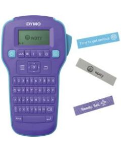 Dymo ColorPop Printer ComboPack - Thermal Transfer - 20 Text Style - Label - Battery, AC Supply - 6 Batteries Supported - AAA - Purple