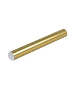 Office Depot Brand Color Mailing Tubes With Plastic Endcaps, 2in x 6in, Gold, Pack Of 50