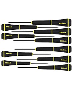 Eklind 10-Piece Screwdriver Set, Slotted/Phillips Tips, 1-4mm