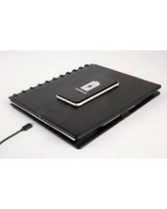 TUL Wireless Charging Discbound Notebook, Leather Cover, Letter Size, Black