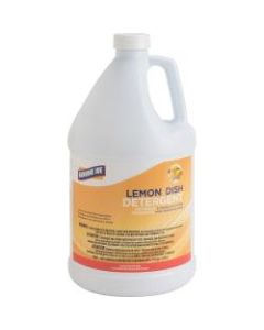 Genuine Joe Lemon Dish Detergent Gallon - Liquid - 1 gal (128 fl oz) - Lemon Scent - 4 / Carton - White