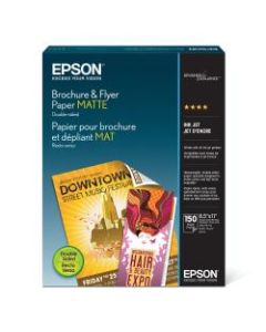 Epson Brochure & Flyer Paper, Matte, Double-Sided, Letter Size (8 1/2in x 11in), Pack Of 150 Sheets, # S042384