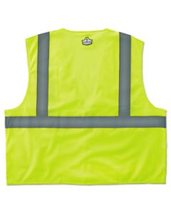 Ergodyne GloWear Safety Vest, Polyester Mesh, Type-R Class 2, 4X/5X, Lime, 8210Z