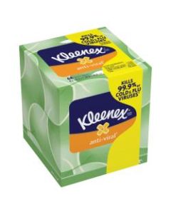 Kleenex Boutique Antiviral 3-Ply Facial Tissues, Box Of 68 Tissues