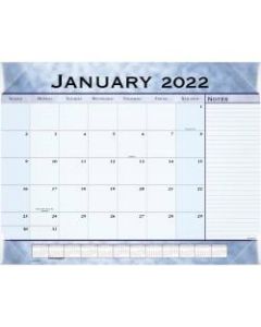 AT-A-GLANCE Stone Monthly Desk Pad, 21-3/4in x 17in, Slate Blue, January 2022 To December 2022, 89701