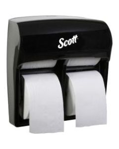 Scott Mod High Capacity SRB Dispenser - Roll Dispenser - 4 x Roll - 12.8in Height x 11.3in Width x 6.2in Depth - Plastic - Black - Compact, Durable - 1 Each