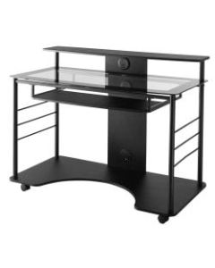 Realspace 47inW Mobile Tech Desk, Black