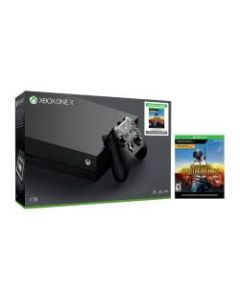 Microsoft Xbox One X Console With PlayerUnknowns Battlegrounds Bundle, 1TB, Black