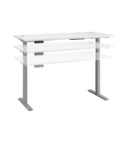 Bush Business Furniture Move 60 Series 72inW x 30inD Height Adjustable Standing Desk, White/Cool Gray Metallic, Standard Delivery