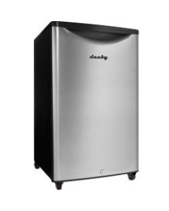 Danby 4.4 cu.ft. Outdoor Compact Refrigerator - 4.40 ft³ - Auto-defrost - Reversible - 4.40 ft³ Net Refrigerator Capacity - 120 V AC - Tempered Glass Shelf, Stainless Steel, Rubber Grip - Freestanding