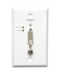 Tripp Lite DVI Over Cat5/Cat6 Video Extender Wallplate Receiver 1920x1080 60Hz - 1 Output Device - 200 ft Range - 1 x Network (RJ-45) - 1 x DVI Out - Full HD - 1920 x 1080 - Twisted Pair - Category 6 - Wall Mountable - TAA Compliant