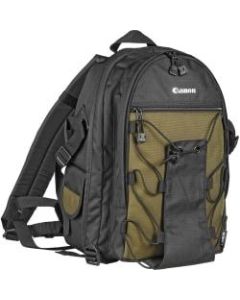 Canon 200EG Deluxe Camera Case - Backpack - Shoulder Strap - Nylon - Black, Olive