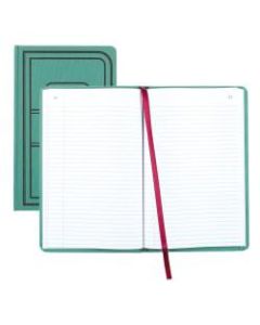 National Sewn Canvas Account Book, 12 1/8in x 7 5/8in, 50% Recycled, Green, 35 Lines Per Page, Book Of 500 Pages