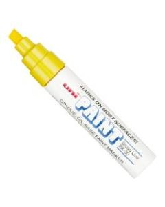 uni-ball uni Paint Oil-Base Marker, Broad, White Barrel, Yellow Ink