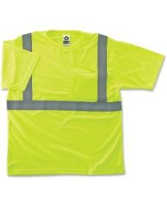 Ergodyne GloWear 8289 Type R Class 2 T-Shirt, Medium, Reflective Lime