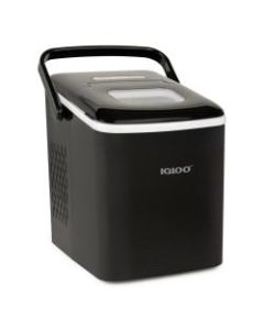 Igloo 26-Lb Automatic Self-Cleaning Portable Countertop Ice Maker Machine With Handle, 12-13/16inH x 9-1/16inW x 12-1/4inD, Black