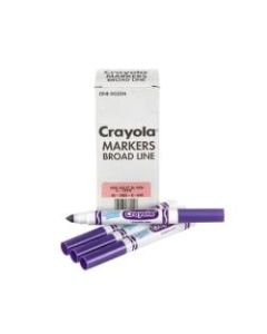 Crayola Washable Broad Line Markers, Violet, Pack Of 12 Markers