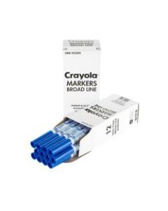 Crayola Washable Broad Line Markers, Blue, Pack Of 12 Markers