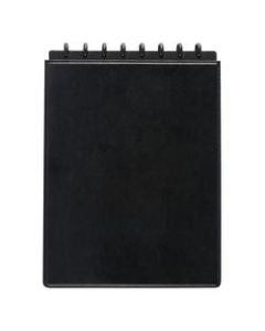 TUL Top-Bound Discbound Notebook, Letter Size, Leather Cover, 60 Sheets, Black