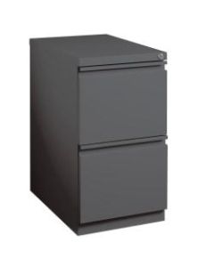 WorkPro 19-7/8inD Vertical 2-Drawer Mobile Pedestal File Cabinet, Metal, Charcoal