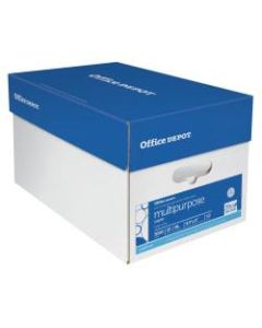 Office Depot Brand Multi-Use Paper, Letter Size Paper, 96 Brightness, 20 Lb, White, Ream Of 500 Sheets, Case Of 10 Reams