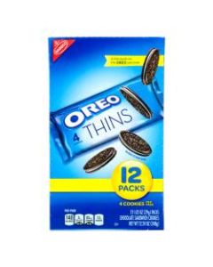 Oreo Thins Sandwich Cookies, 4 Cookies Per Pack, Box Of 48 Packs