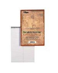 TOPS Second Nature Steno Books, 6in x 9in, Gregg Ruled, 80 Sheets, 60% Recycled, White