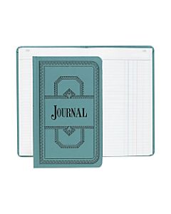 Boorum & Pease Canvas Account Book, Journal, 16 Lb., 12 1/8in x 7 5/8in, 150 Pages, Blue