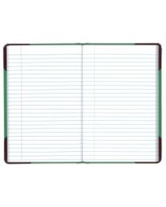 Boorum & Pease Canvas Miniature Account Book, Record, 20 Lb., 9 1/2in x 6in, 200 Pages, Blue