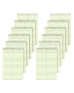 TOPS Steno Books, 6in x 9in, Gregg Ruled, 80 Sheets, Green, Pack Of 12