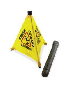 Impact Products 20in Pop Up Safety Cone - 48 / Carton - Caution, Cuidado, Attention Print/Message - 18in Width - Cone Shape - Plastic - Yellow, Black