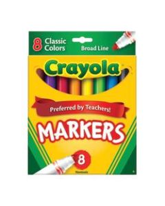 Crayola Broad Line Markers, Assorted Classic Colors, Pack Of 8