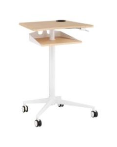 Safco Vum Mobile Workstation, 48-1/4inH x 30-3/4inW x 22-7/8inD, Natural/White