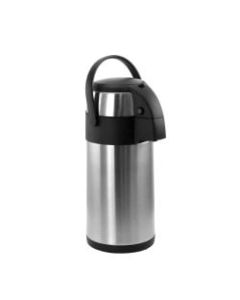 MegaChef 3 L Stainless-Steel Airpot Hot Water Dispenser for Coffee and Tea, Silver/Black