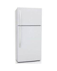 Midea 18 Cu. Ft. Top Mount Freezer Refrigerator - 18 ft³ - No-frost - 13.90 ft³ Net Refrigerator Capacity - 4.10 ft³ Net Freezer Capacity - 120 V AC - 362 kWh per Year - White - Textured - Glass, Metal Cabinet - Freestanding