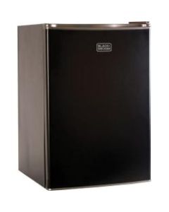 Black & Decker BCRK25B 2.5 Cubic-ft Refrigerator/Freezer (Black) - 2.50 ft³ - Reversible - Black - Glass Shelf