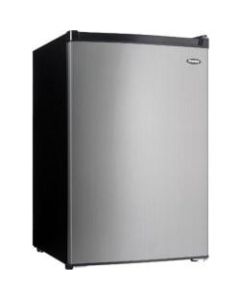 Danby 4.5 cu. ft. Compact Refrigerator with True Freezer - 4.50 ft³ - Reversible - 120 V AC - Stainless Steel - Glass Shelf, Stainless Steel - Freestanding