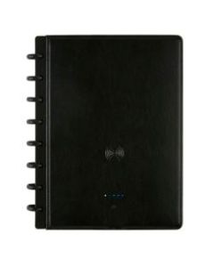 TUL Wireless/Wired Charging Discbound Notebook, Leather Cover, Junior Size, Black