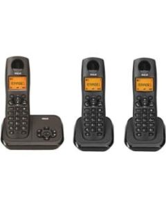 RCA 2162-3BKGA DECT 6.0 Cordless Phone - Black - 1 x Phone Line - 3 x Handset - Answering Machine