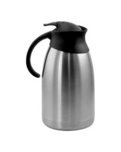 MegaChef 2-Liter Elongated Spout Thermal Beverage Carafe, Silver