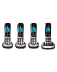 Motorola CD4014 4-Handset Cordless Telephone Set With Digital Answering System, Silver