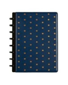 TUL Discbound Notebook, Limited Edition, Junior Size, Narrow Ruled, 60 Sheets, Navy Blue Leather